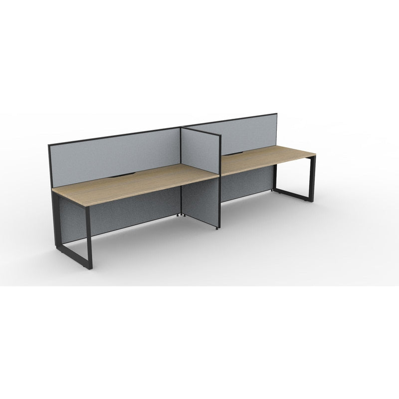 SHUSH30 Workstation - 2 Person - Loop Leg - Oak