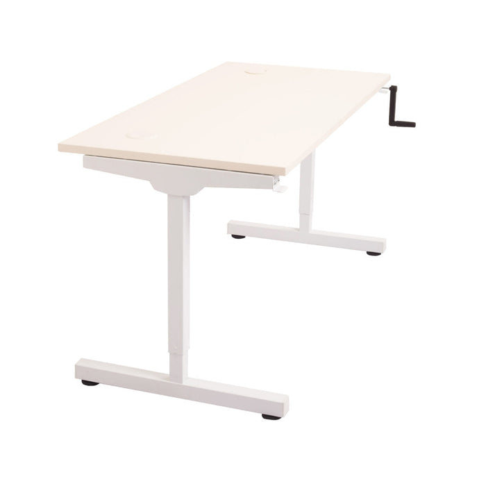 Manual Height Adjustable Standing Desk, Sit Stand Workstation