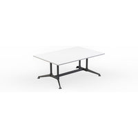 Modulus All Black Twin Post Collar leg Meeting Table