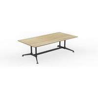 Modulus All Black Twin Post Collar leg Meeting Table