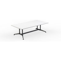 Modulus All Black Twin Post Collar leg Meeting Table