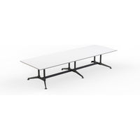 Modulus All Black Twin Post Collar leg Meeting Table