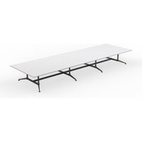 Modulus All Black Twin Post Collar leg Meeting Table