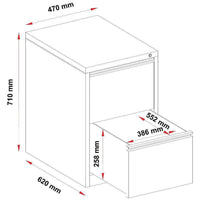 Mercury 2 Drawer Filing Cabinet