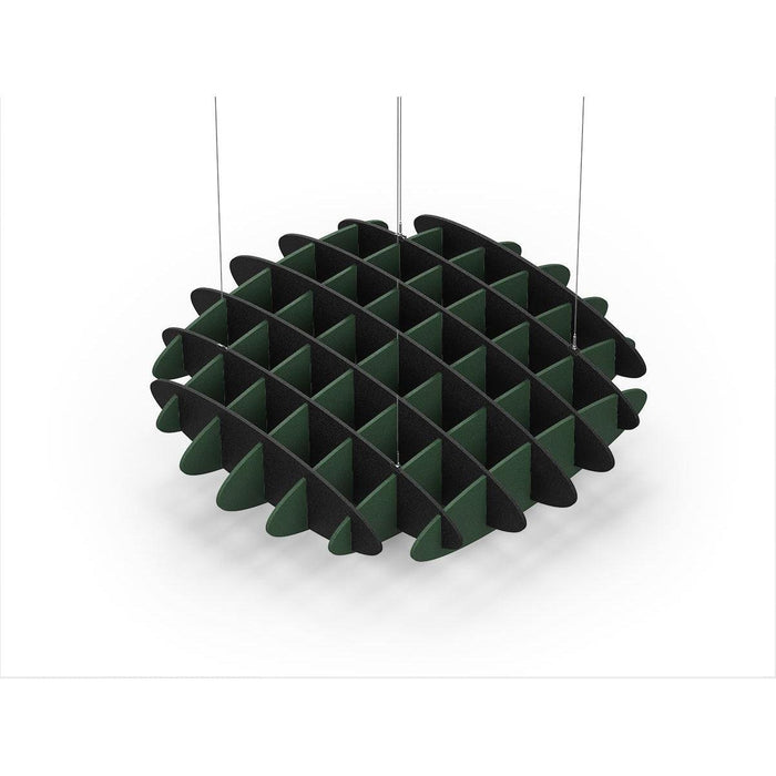 Acoustic Ceiling Sound Trap - 1200mm x 1200mm Round - Black | Dark Green