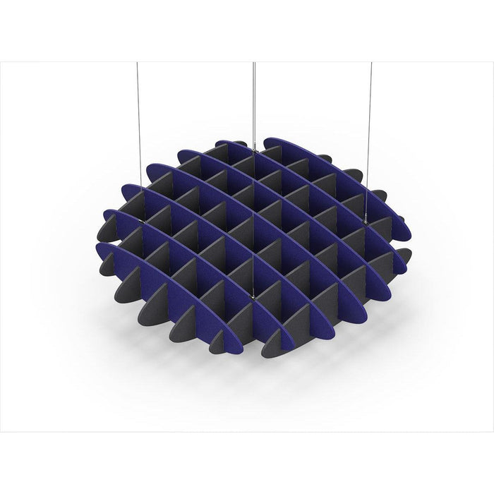 Acoustic Ceiling Sound Trap - 1200mm x 1200mm Round - Blue | Charcoal Grey