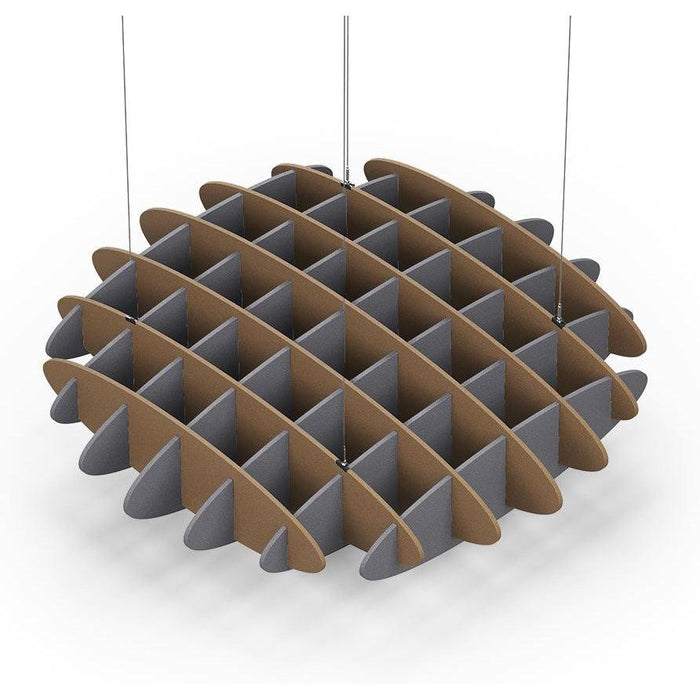 Acoustic Ceiling Sound Trap - 1200mm x 1200mm Round - Brown | Grey