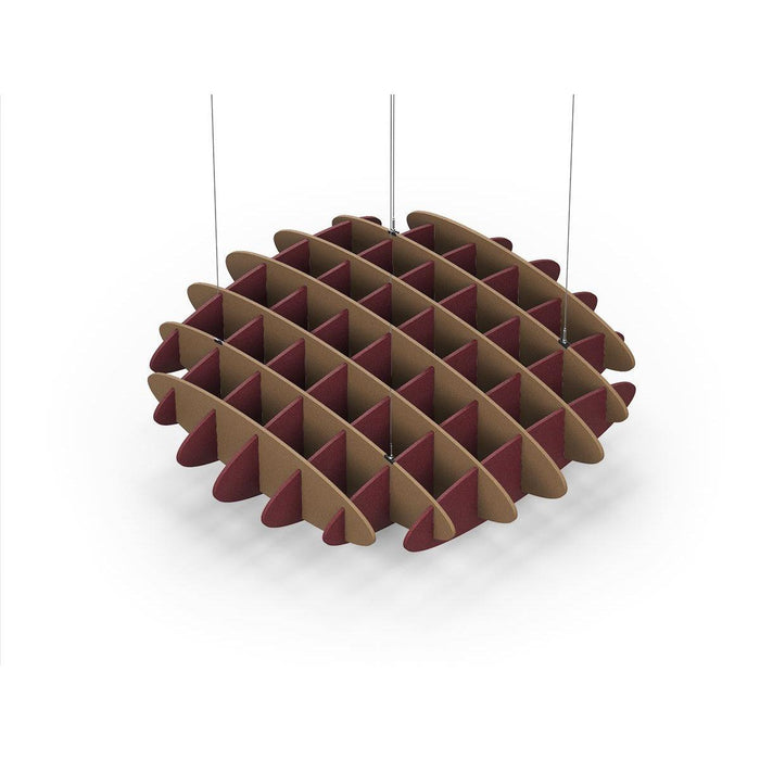 Acoustic Ceiling Sound Trap - 1200mm x 1200mm Round - Brown | Maroon
