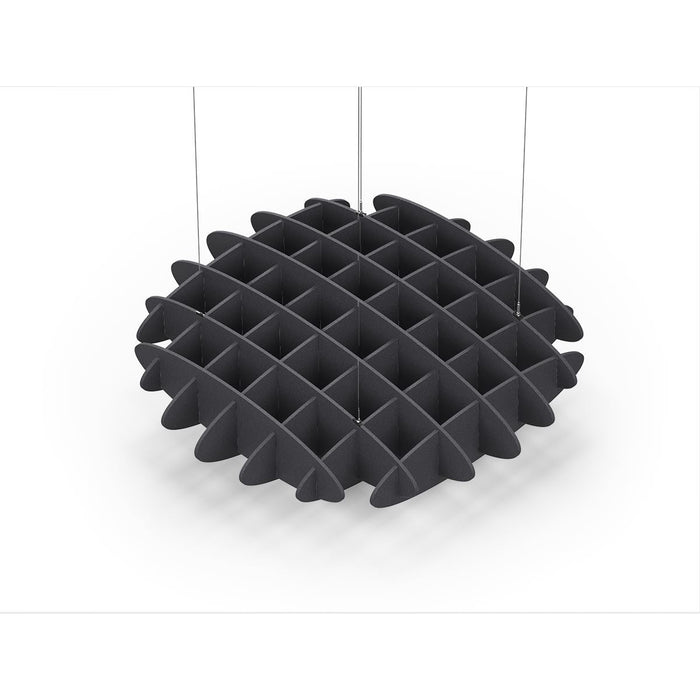 Acoustic Ceiling Sound Trap - 1200mm x 1200mm Round - Charcoal Grey