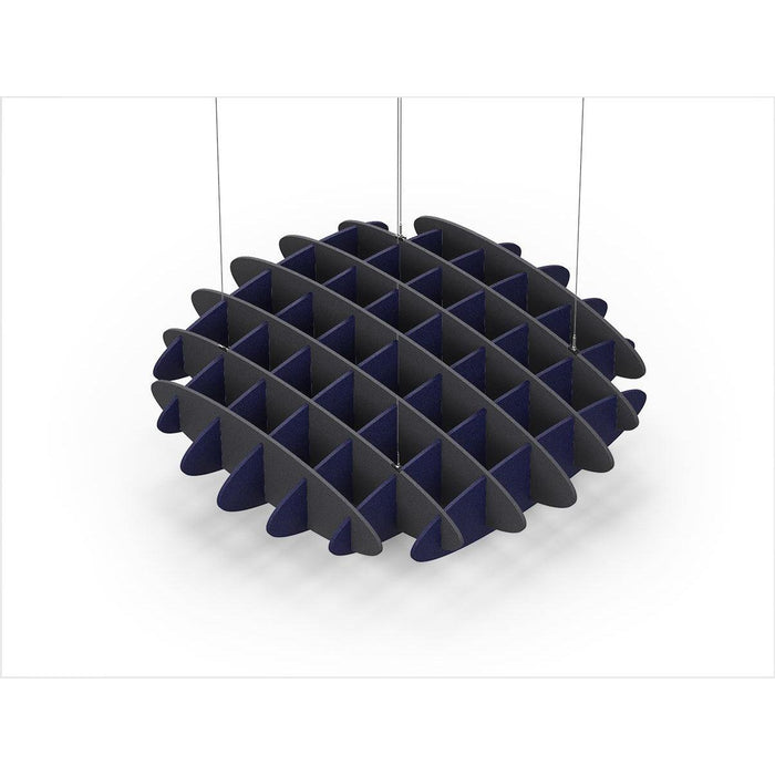 Acoustic Ceiling Sound Trap - 1200mm x 1200mm Round - Charcoal Grey | Dark Blue