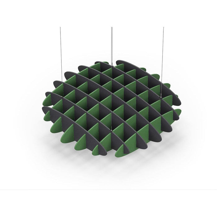 Acoustic Ceiling Sound Trap - 1200mm x 1200mm Round - Charcoal Grey | Green