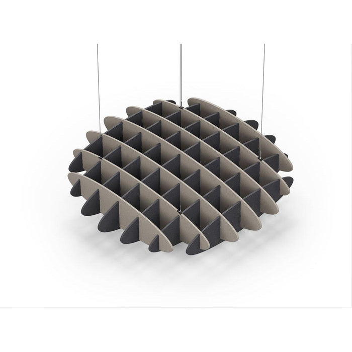 Acoustic Ceiling Sound Trap - 1200mm x 1200mm Round - Dark Beige | Charcoal Grey