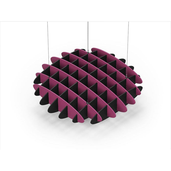 Acoustic Ceiling Sound Trap - 1200mm x 1200mm Round - Royal Pink | Black
