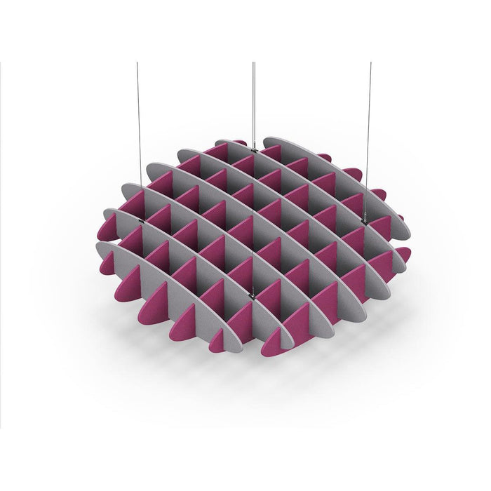 Acoustic Ceiling Sound Trap - 1200mm x 1200mm Round - Slate Grey | Royal Pink