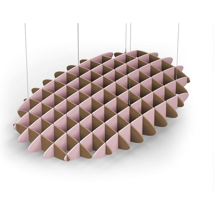 Acoustic Ceiling Sound Trap - 1200mm x 1800mm Oval - Brown | Pink