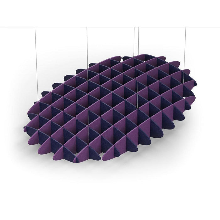 Acoustic Ceiling Sound Trap - 1200mm x 1800mm Oval - Dark Blue | Purple