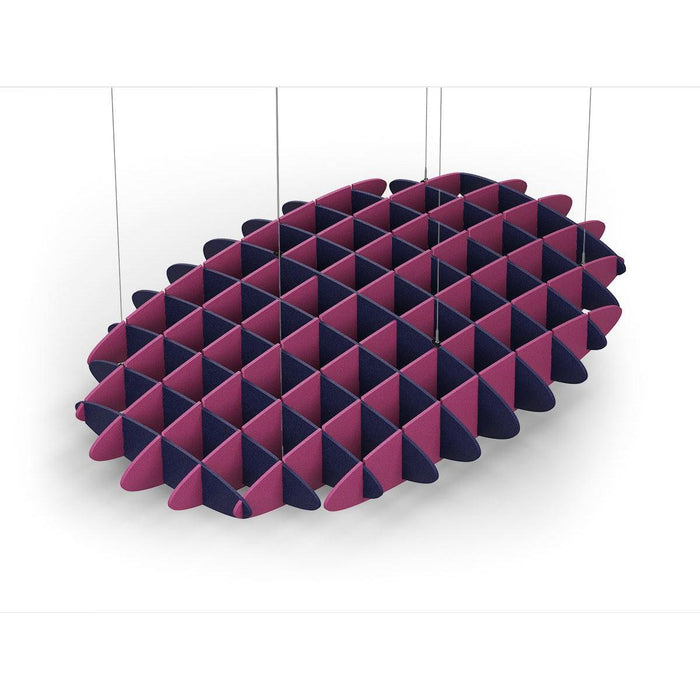 Acoustic Ceiling Sound Trap - 1200mm x 1800mm Oval - Dark Blue | Royal Pink