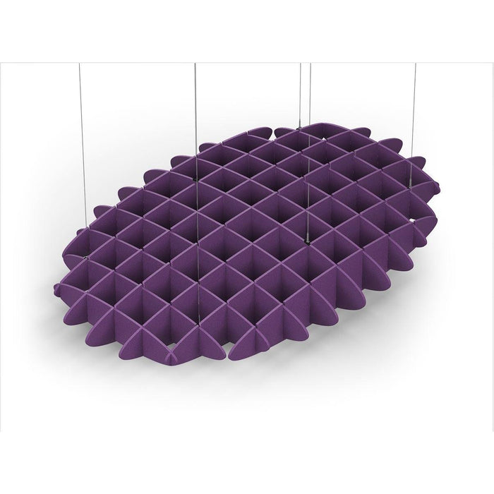 Acoustic Ceiling Sound Trap - 1200mm x 1800mm Oval - Purple