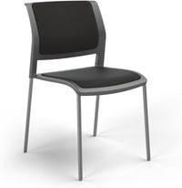 Game Chair With Upholstery - 4 Leg - Chrome Frame