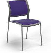 Game Chair With Upholstery - 4 Leg - Chrome Frame