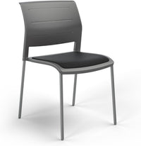 Game Chair With Upholstery - 4 Leg - Chrome Frame