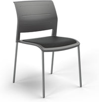 Game Chair With Upholstery - 4 Leg - Chrome Frame