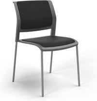 Game Chair With Upholstery - 4 Leg - Silver Frame
