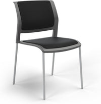 Game Chair With Upholstery - 4 Leg - White Frame