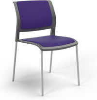 Game Chair With Upholstery - 4 Leg - White Frame