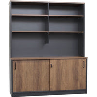 Regal Walnut Premier Overhead Hutch