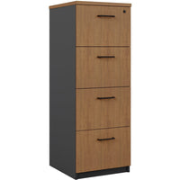 Regal Walnut Premier 4 Drawer Filing Cabinet