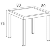 Orlando Table 800x800x750H
