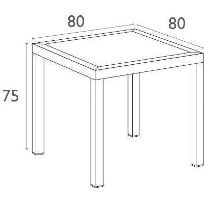 Orlando Table 800x800x750H