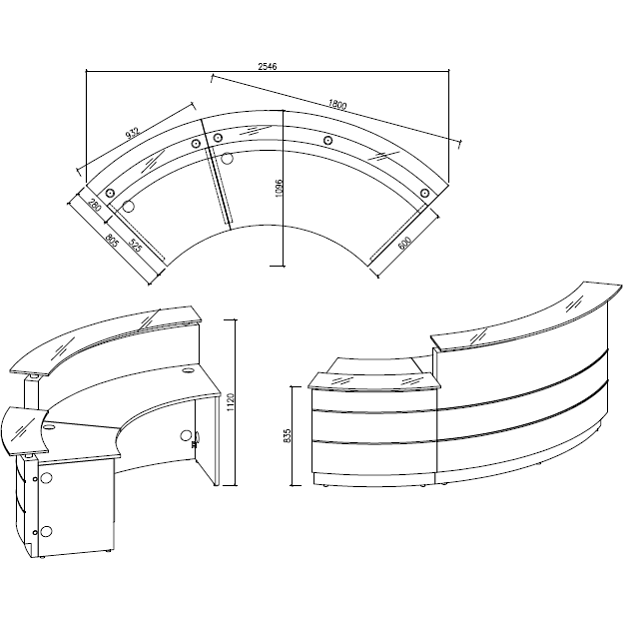 Polaris Reception Counter - Style E