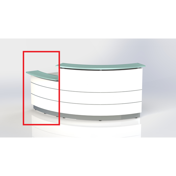 Polaris Curved Reception Counter - Lower Height Piece -D2