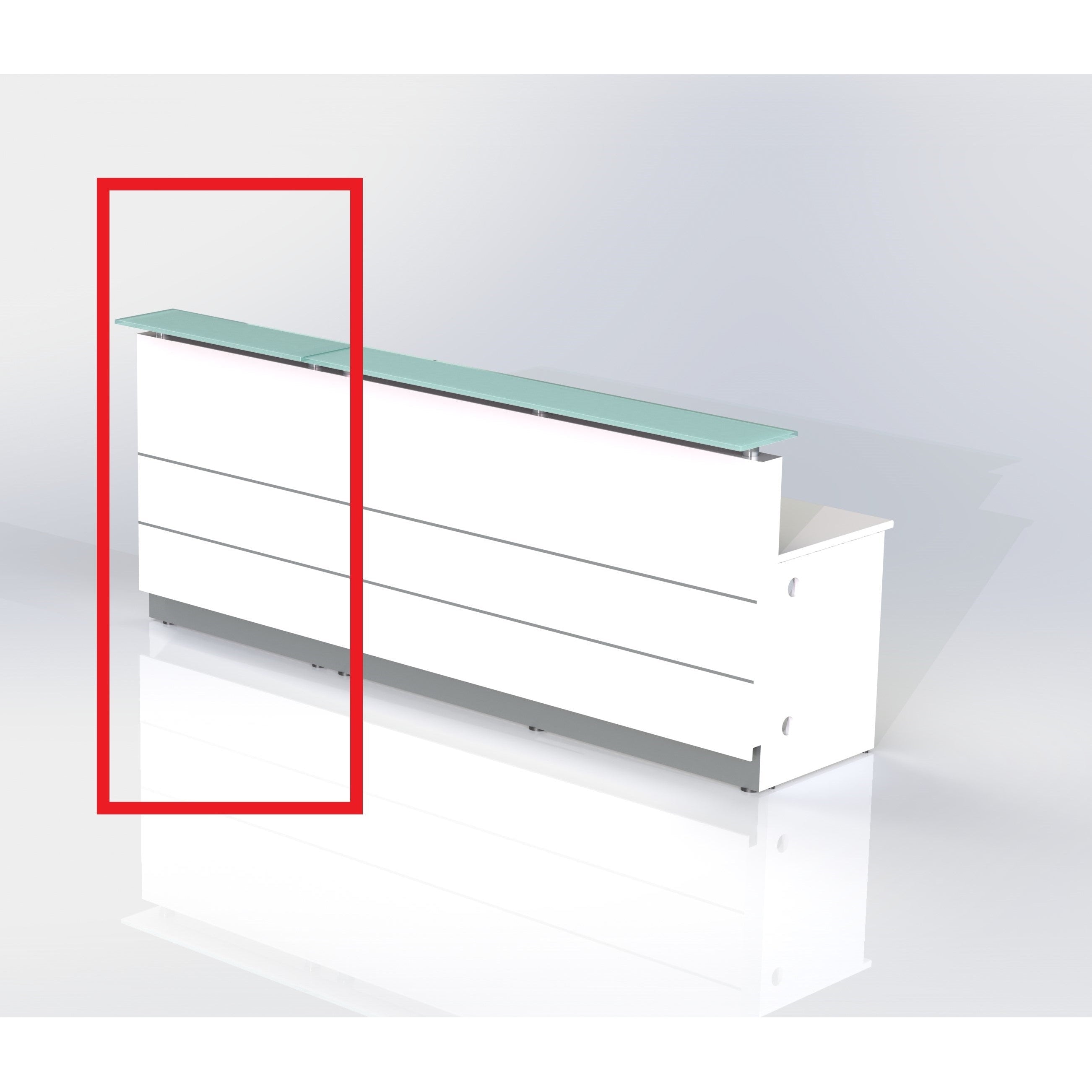 Polaris Straight Reception Counter - 900W - D5