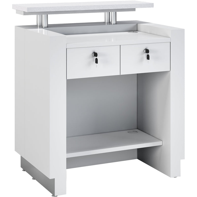 Receptionist Reception Counter - White