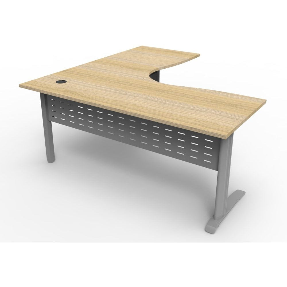 Rapid Span Corner Workstation - Natural Oak