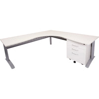 Rapid Span Corner Workstation - White