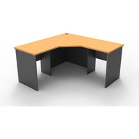 Rapid Worker Corner Workstation with Mobile Pedestal