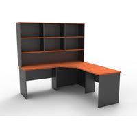 Rapid Worker Corner Workstation with Hutch