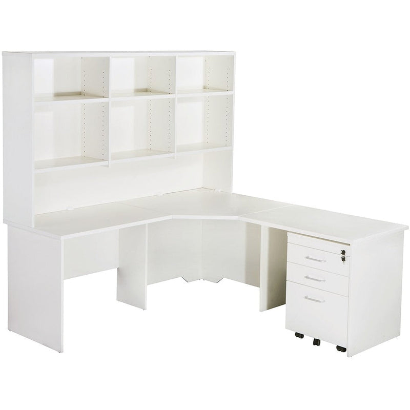 Rapid Worker Corner Workstation with Hutch