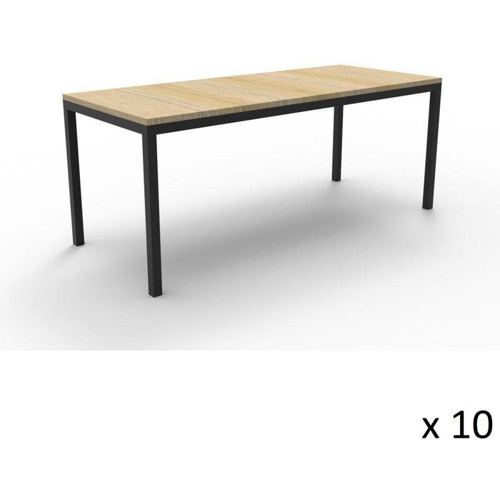 Set of 10 Rapidline Steel Frame Desks