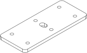 SHUSH30+ Screen Fixing Plate (Use for desk mounted return screens between 2 desks)