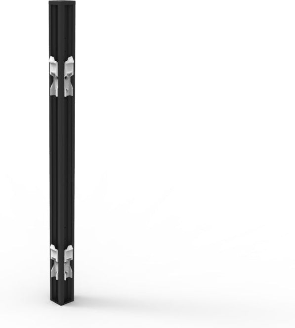 SHUSH30 360 Deg. Desk Mounted Screen Joining Pole - Includes All Hooks & Cover Plates 495mm H x 30mm W x 30mm D