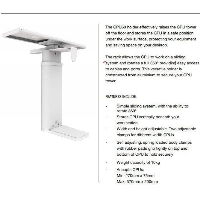Sliding/Rotating Computer Holder