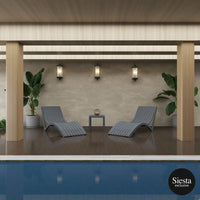 3 Piece Package Slim Sun Lounger and Ocean Side Table