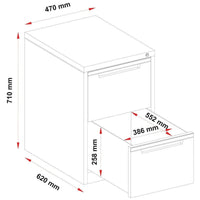 Steelco 2 Drawer Vertical Filing Cabinet
