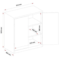 Steelco 2 Shelf Storage Cabinets
