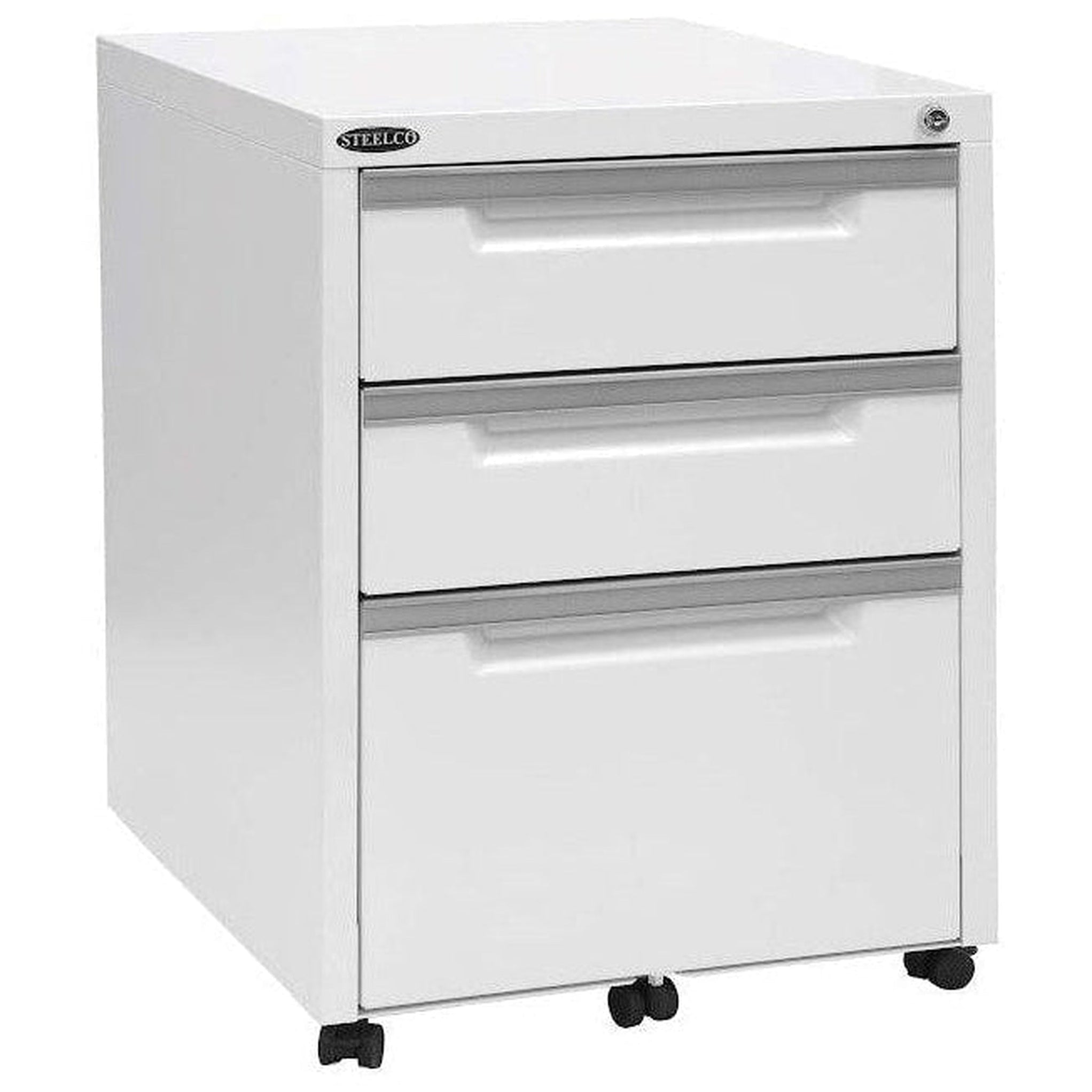 Steelco 3 Drawer Classic Mobile Pedestal